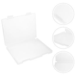 Transparent File Box Folders Plastic Storage Case Portable Project Material Paper Holder Office Chaiers