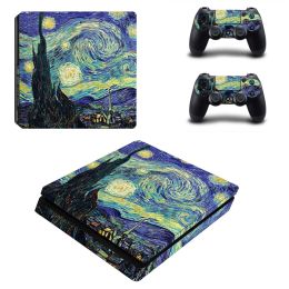 Stickers Starry Sky Night PS4 Slim Skin Sticker For Sony PlayStation 4 Console and Controllers PS4 Slim Skins Sticker Decal Vinyl