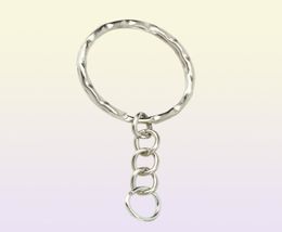 500pcs 25mm Polished Silver Color Keyring Keychain Split Ring With Short Chain Key Rings Women Men DIY Key Chains Accessories29424512782