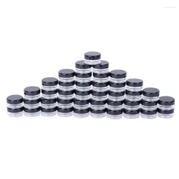 Storage Bottles 50Pcs Make Up Jar Cosmetic Sample Empty Container Plastic Round Lid Small Bottle 28ED