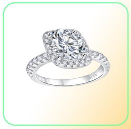 2 Carat Moissanite Engagement Ring Sterling Silver Synthetic Diamond Wedding Jewelry9081478