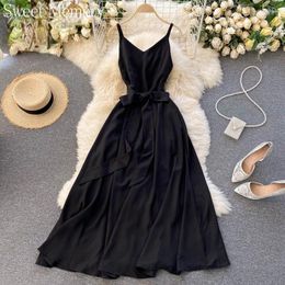 Party Dresses U920 Spring Summer Black Green Yellow Wine Red Prom Women Dress A Line Girls Vestidos Sexy V Neck Robes