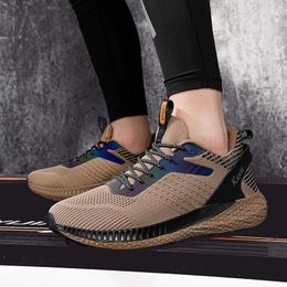Casual Shoes 2024 Spring High Quality Men Sport Breathable Mesh Sneakers For Male Platform Lace-up Comfortable Men's