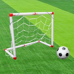 Easy Score Soccer Set Soccer Goal Net Football Set Soccer Goals Net with Air Pump for Backyard Outdoor Children Kids Playing
