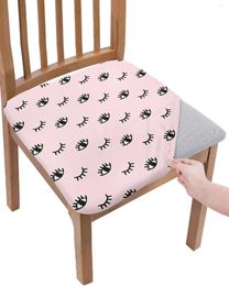 Chair Covers Eyelash Pink Cartoon Eye Elasticity Cover Office Computer Seat Protector Case Home Kitchen Dining Room Slipcovers