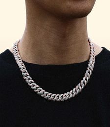 Designer Luxury Necklaces bracelet 18 Inch 10mm 925 Silver and gold Hip Hop Cuban Link Chain Miami Necklace Jewellery Mens31241628924