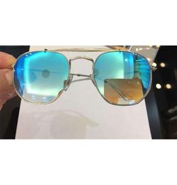 Sunglasses Fashion Metal New Gradient Blue Unisex Sun Gold Lens 3648 Designer Glasses Brand Luxury With Box 21s3461891