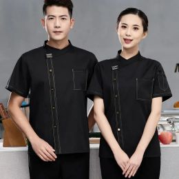 Catering Workwear Hotel Chef Breathable Kitchen Chefs Serive Uniform Food Jacket Men Restaurant