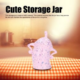 Storage Bottles Cute Food Jar Durable Multifunctional Airtight Lid ABS Unique Appearance For Home Decoration