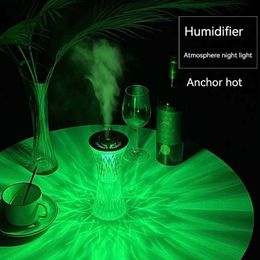 Humidifiers New small mans waist ambient light humidifier USB household large fog volume bedroom creative dazzling night light humidifier