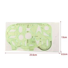 Technical Drawing Ruler Geometric Template Measuring Ruler Oval Ruler Student Triangle Painting Drawing Tool Drafting Supply