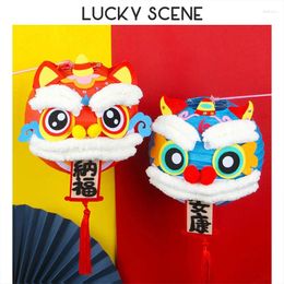 Party Decoration Lion Lantern Children Parent-child HandmadeHand Craft Toys Chinese DIY National Tide R Year Tradition S01520
