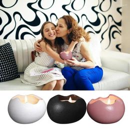 Candle Holders Cute Ceramic Egg Shaped Tea Lights Holder Home Party Decoration Scented Supplies Decor