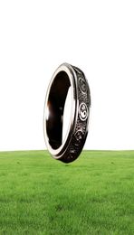 925 sterling silver retro Thai silver Taoist tai chi eight trigrams can turn transfer ring man9562540