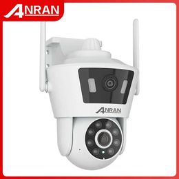 IP Cameras ANRAN 8MP Surveillance Camera Dual Lens Dual Live View Outdoor Wireless Security Wifi Camera Colour Night Vision Two Way Audio 240413