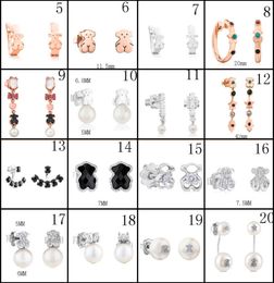 2020 100 925 Sterling Silver Bear Stud Earrings Classic Pierced Stud Earrings Jewelry Manufacturers Whole 56127897