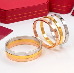 2021 stainless steel Love Bangle Hard body Bracelets silver rose gold bracelet Women Men Screw Screwdriver Couple Jewellery with ori1473672