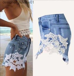 Pantaloncini da donna donna sexy da donna jean shorts shorts shorts pantaloni corti jeans beach bandage estate a bassa vita cortometraggi272o26756 c240413