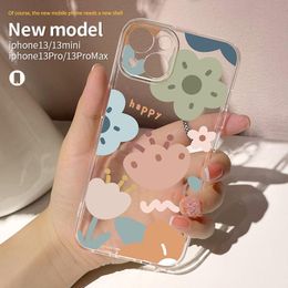 Case Cover For Samsung Galaxy S22 Ultra S21 FE S20 Plus A50 A30 A20S A22 A23 M23 A05S A02 A71 A13 Cellphone Case Flower Clear