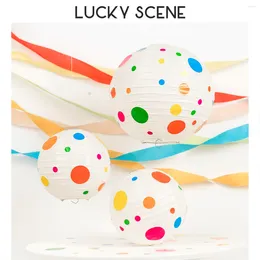 Party Decoration Polka Dot Paper Lantern Pendant Spring Wedding Birthday S01820