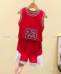 Summer Baby Boy Girl Clothing Sets Basketball Suit Vest Shorts Pants Children Tracksuits 2pcs Designers Clothes Kids4005321