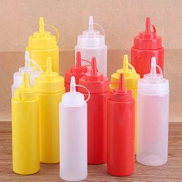 new 2024 Sauce Bottle Cooking Tools Plastic Squeeze Bottle Olive Oil Storage Jar Condiment Dispenser Vinegar Seasoning Accessories for