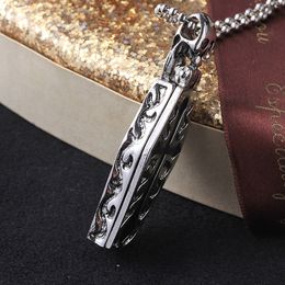 Death Coffin Necklace DIY Opening Chain Necklace Cross Locket Pendant Jewellery Gift for Men Women