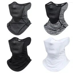 Scarves With Neck Flap Sunscreen Veil Silk Face Gini Mask Men Fishing Summer Mesh Women Neckline