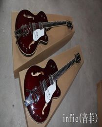 Top Quality Factory Custom Wine Red Falcon 6120 Semi Hollow Body Jazz Electric Guitar With Tremolo in Stock1115542