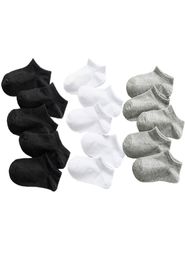 5 Pairs Baby Socks Boys Girls Black White Gray Socks Cotton Soft Newborn Babies Loose Comfortable Sock Kids School Sport Clothes5277107