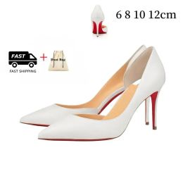 Heel Woman Designer Redbottoms Dress Shoes Red Bottoms Kitten High Heels Platform Black White Sliver Gold Nude Slingback Round Pointed Toes Pumps S s 49
