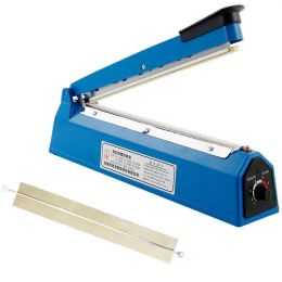 Machine Hand Pressing Pouch Sealer Manual Impulse Sealing Machine Film Aluminium Plastic Bag Heating Sealer Heat Poly Bag Hot Heat Sealer