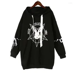 Women's Hoodies Kpop Head Punk Style Hoodied Pullover Women Oversize Casual Long Sweatshirt Female Tops Good Sex Mujer Clothes