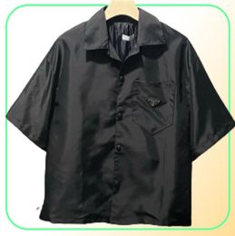 21SS new mens and womens shortsleeved shirt casual fashion nylon waterproof fabric pocket design allmatch jacket size SXXL2145903