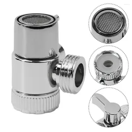 Kitchen Faucets Brand Home Improvement Faucet Diverter Adapter Three-way 1pc Chrome Plastic Silver Water Tap Connector