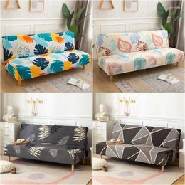 Chair Covers Leaves Sofa Bed Cover Geometric Without Armrest Folding Stretch Spandex Couch Slipcovers For Living Room Furniture