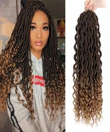 Goddess Locs Crochet Braids 18 Inch Soft Natural Kanekalon Synthetic Hair Extension 24 StandsPack Goddess Faux Locks Hair fo6552663