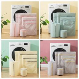 Laundry Bags Candy Color Washing Bag Set Anti-deformation Underwear Bra Care Net For Machine