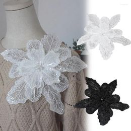 Brooches Sequin Beaded Flower Brooch Multi-layer DIY Clothing Decoration Collar White Shirt Lapel Pin Women