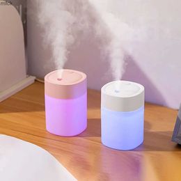 Humidifiers Fragrance Lamps 200ml Mini Air Humidifier with Night Light Oil Diffuser USB Mist Maker Car Air Freshener for Bedroom Office