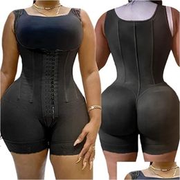 Women'S Shapers Womens High Compression Body Shapewear Women Fajas Colombianas Corrective Girdle Tummy Control Post Liposuction Bbl S Dhash