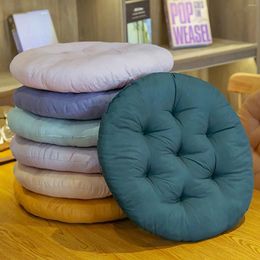 Pillow Chair Round Cotton Upholstery Soft Padded Pad Office Home Or Car Seat Solid Color Sanded