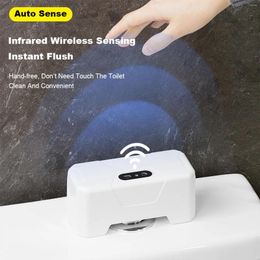 Toilet Seat Covers Non-Contact Smart Toilets Flush Sensor Button Infrared Induction Flushers Waterproof For Switch