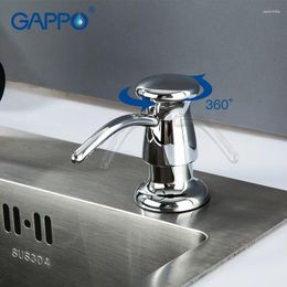 Liquid Soap Dispenser GAPPO Stainless Steel Deck Mounted Kitchen Dispensers Black Built In Counter Top