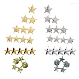 Brooches Metal Five-pointed Star Badge Lapel Pins Pentagram Brooch Collar Shoulder For Women Men Jewelry Costume Decorations