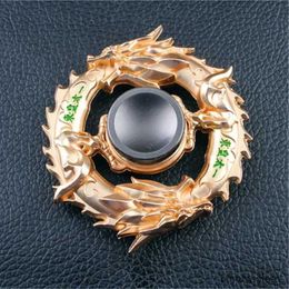 Decompression Toy Dragon Metal Fidget Spinner Zinc Alloy Gyro Rotary EDC Hand Spinner for Autism and ADHD Focus Stress Fingertip Anti Stress Toys