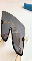 New fashion designer sunglasses 0540 connected lens big size half frame with small star avantgarde popular goggle top quality9731427