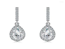 Stud Earrings WEIMANJINGDIAN Arrival Teardrop Cubic Zirconia CZ Crystal White Gold Colour Plated Post For Women8289539