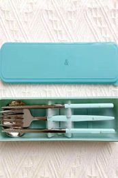 Designer Be Forks Spoons Chopsticks Stainless Steel Dinnerware Set Tableware With Case Christmas Gift SUPER1ST10018118841