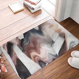 Bath Mats Modern White Gray Gold Marble Carpet Floor Bedroom Abstract Oil Painting Sofa Kitchen Mat Non-slip Custom